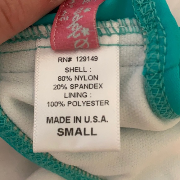 Turquoise Wrap Bikini Top - Picture 4 of 5